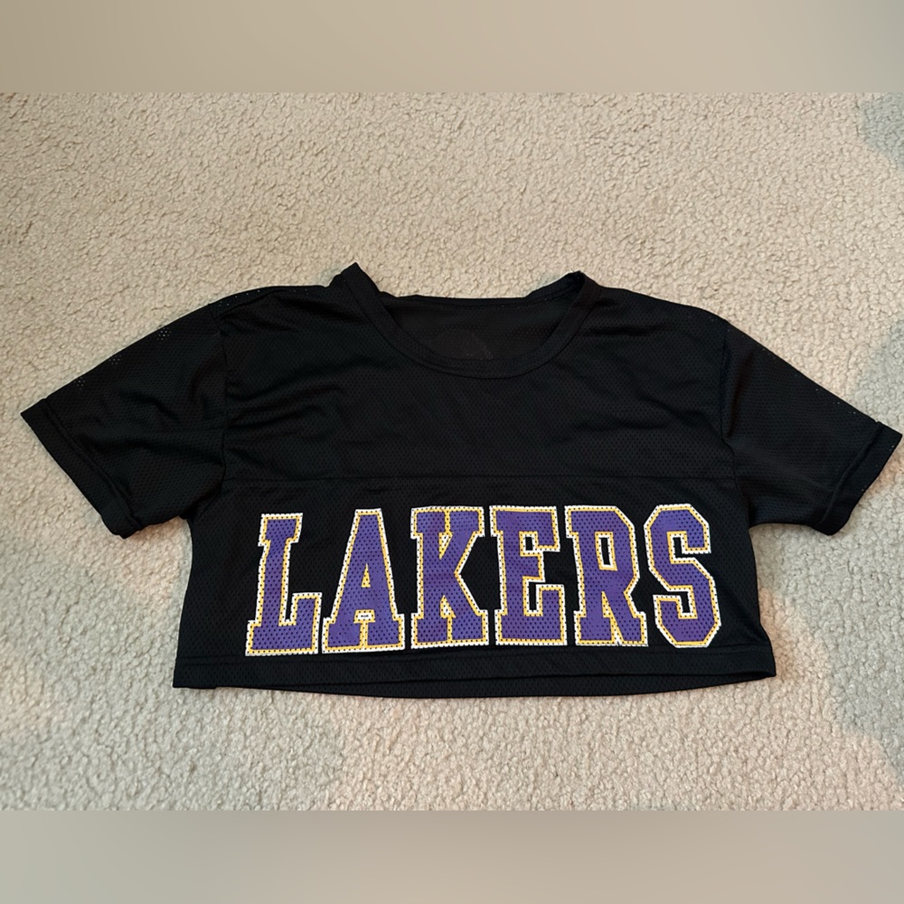 Lakers Mesh Crop Top Jersey